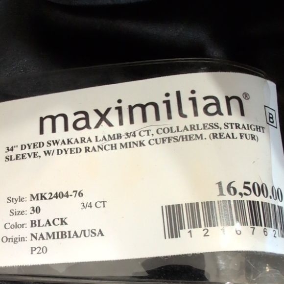 Maximilian Michael Kors Black Teddy Jacket Luxurious Plush Outerwear - Picture 10 of 10